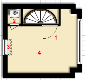 Plattegrond zolder situatie na verbouwing;